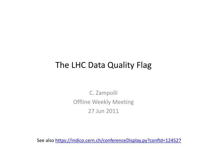 the lhc data quality flag