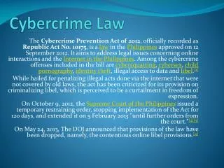 Cybercrime Law