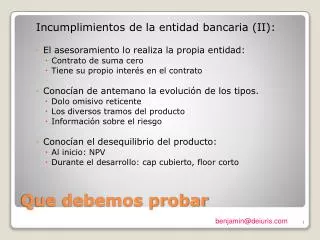 que debemos probar