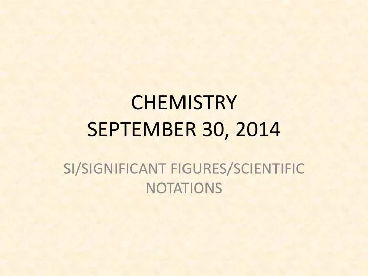 chemistry september 30 2014