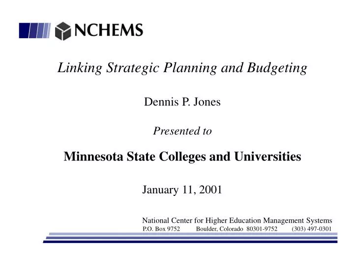 linking strategic planning and budgeting