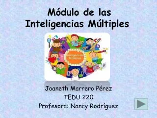 m dulo de las inteligencias m ltiples