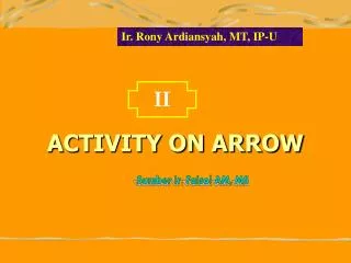 activity on arrow