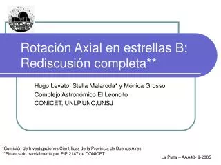rotaci n axial en estrellas b rediscusi n completa