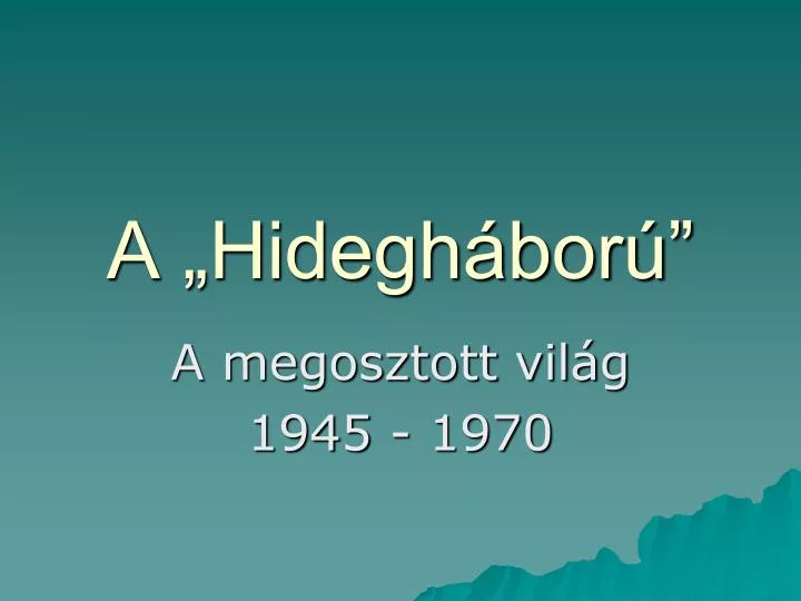 a hidegh bor