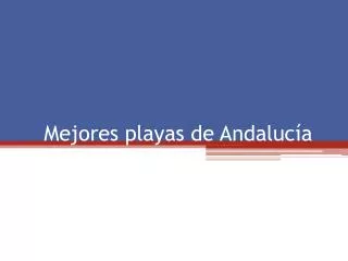 mejores playas de andaluc a