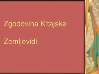 zgodovina kitajske zemljevidi