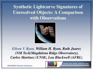 Synthetic Lightcurve Signatures of Unresolved Objects: A Comparison with Observations
