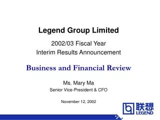 Legend Group Limited