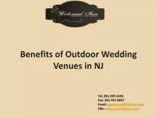 Benefits of Outdoor Wedding Venues in NJ