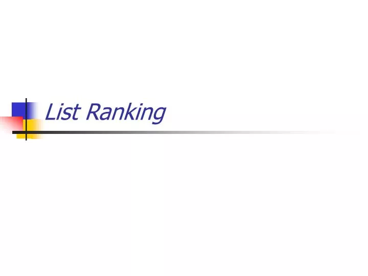 list ranking