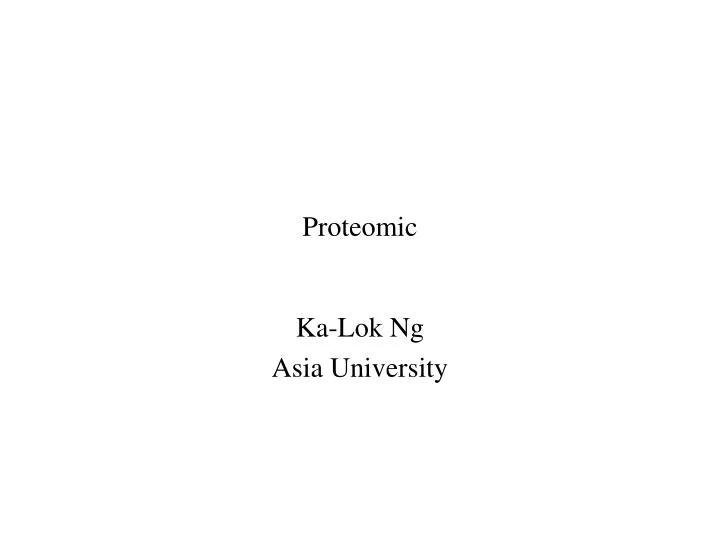 proteomic