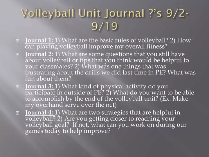 volleyball unit journal s 9 2 9 19