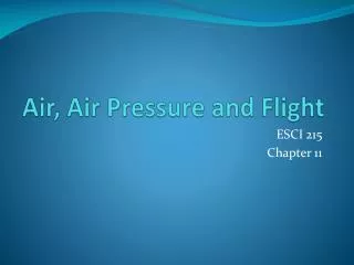 air air pressure and flight