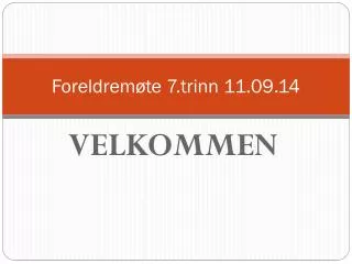 foreldrem te 7 trinn 11 09 14