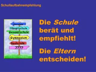 schullaufbahnempfehlung
