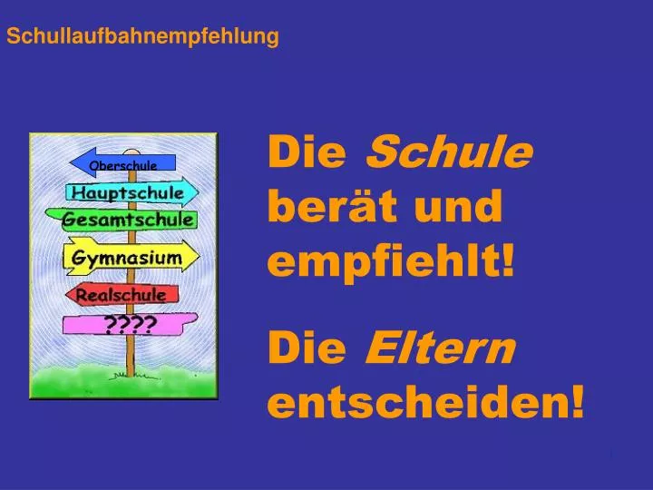 schullaufbahnempfehlung