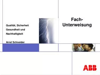 fach unterweisung