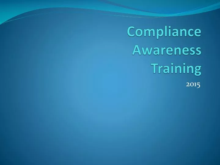 compliance awareness training