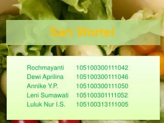 sari wortel