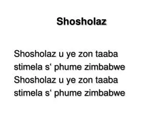 shosholaz