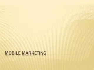 mobile marketing