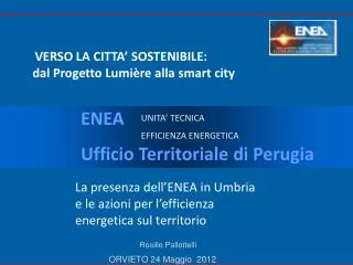 VERSO LA CITTA’ SOSTENIBILE: dal Progetto Lumière alla smart city