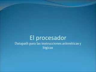 el procesador