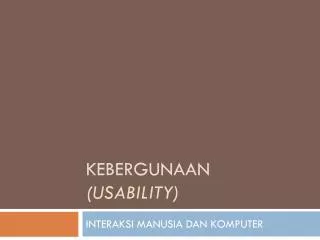 kebergunaan usability