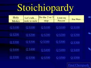 Stoichiopardy