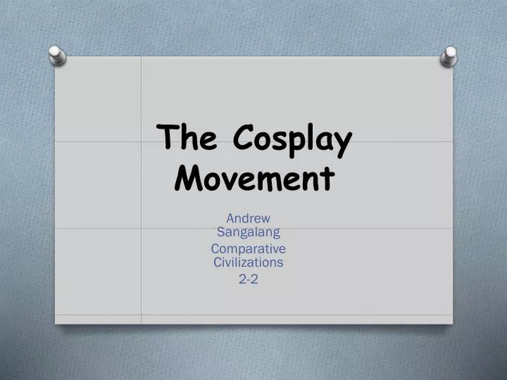 the cosplay movement