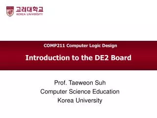 Introduction to the DE2 Board