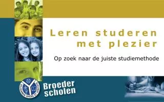 leren studeren met plezier