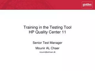 Training in the Testing Tool HP Quality Center 11