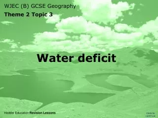 Water deficit