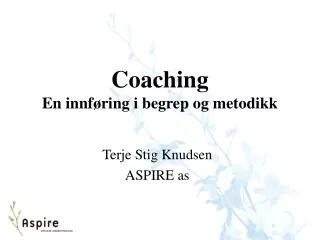 coaching en innf ring i begrep og metodikk