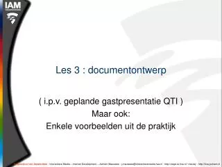 les 3 documentontwerp
