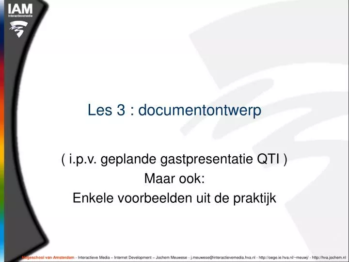 les 3 documentontwerp