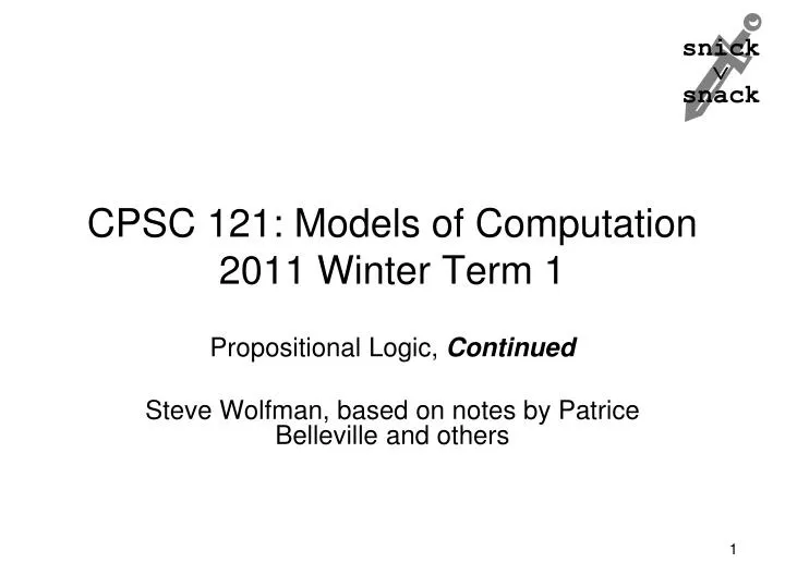 cpsc 121 models of computation 2011 winter term 1