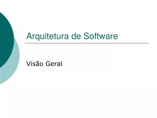 arquitetura de software