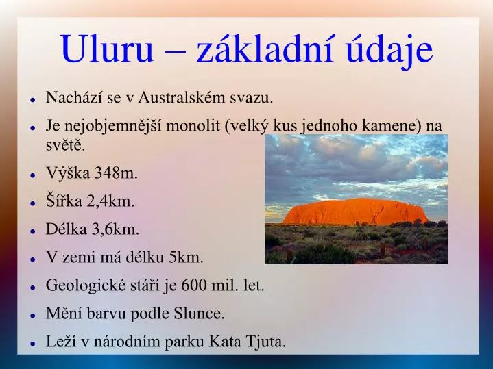 uluru z kladn daje