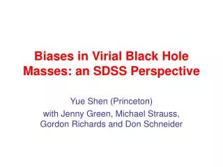 Biases in Virial Black Hole Masses: an SDSS Perspective