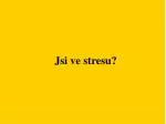 Jsi ve stresu ? - slide 1
