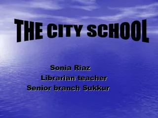 Sonia Riaz Librarian teacher Senior branch Sukkur