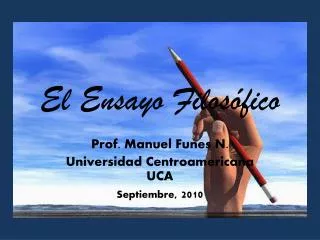 el ensayo filos fico