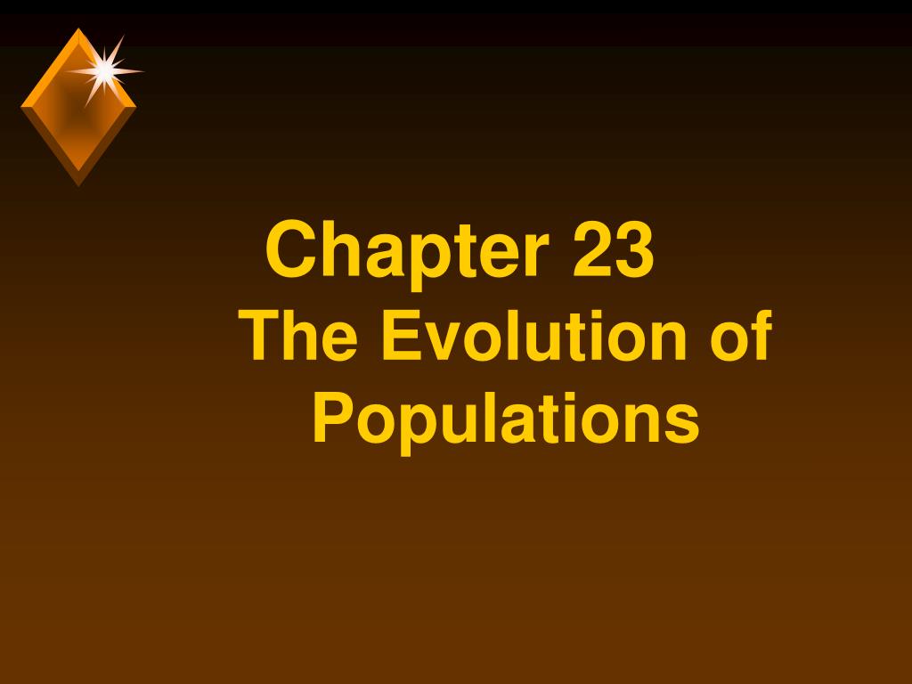 PPT - Chapter 23 The Evolution of Populations PowerPoint Presentation ...