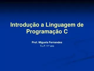 introdu o a linguagem de programa o c