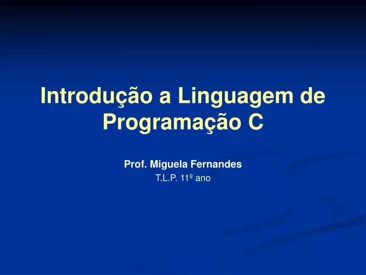 introdu o a linguagem de programa o c