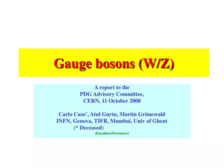 gauge bosons w z