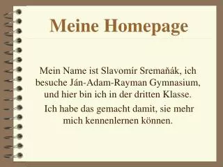 meine homepage